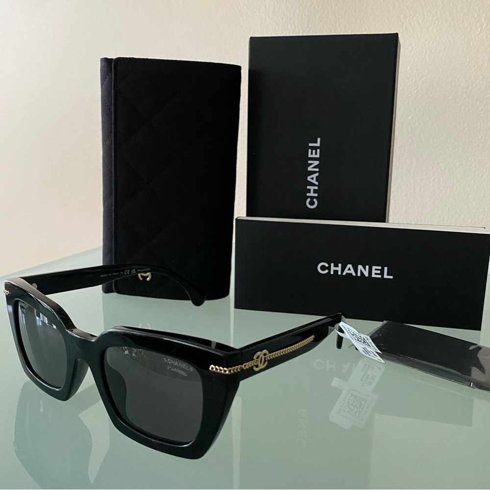 NIB Auth CHANEL dress SQUARE SUNGLASSES/glasses/frame Ref.5509A C622/T  ITALY